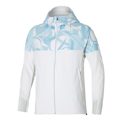 Cazadoras Mizuno Paris Athlete Hooded Hombre Blancos / Azules - Chile M531RTJBNA